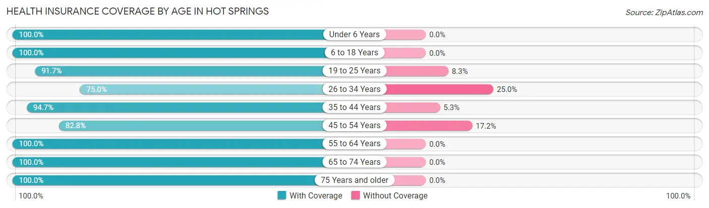 Health Insurance Coverage by Age in Hot Springs