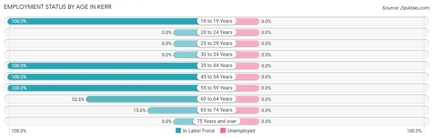 Employment Status by Age in Kerr
