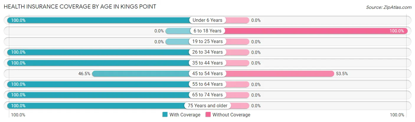 Health Insurance Coverage by Age in Kings Point