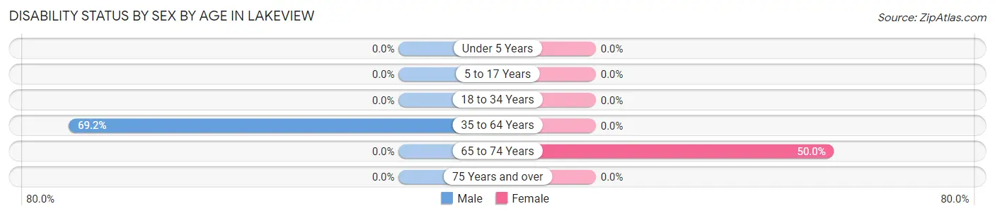 Disability Status by Sex by Age in Lakeview