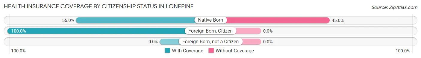 Health Insurance Coverage by Citizenship Status in Lonepine