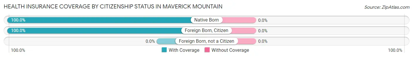 Health Insurance Coverage by Citizenship Status in Maverick Mountain
