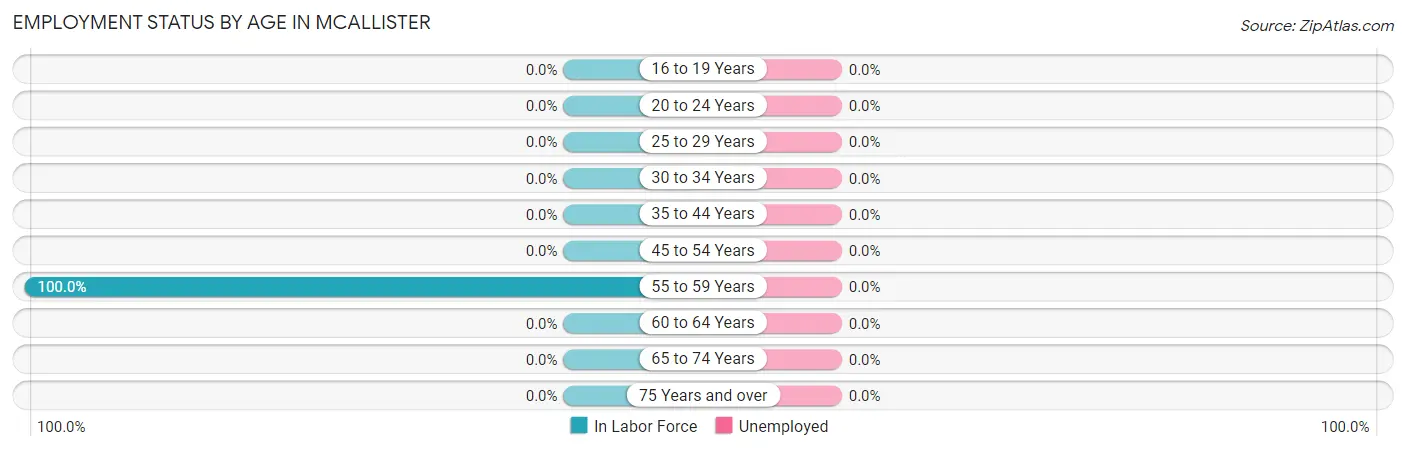 Employment Status by Age in McAllister