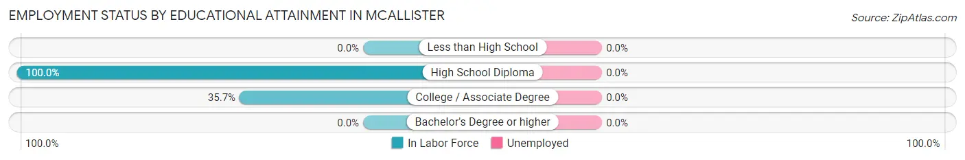 Employment Status by Educational Attainment in McAllister