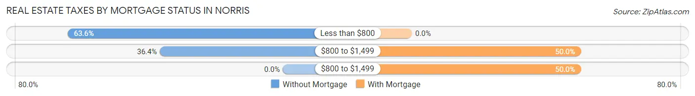 Real Estate Taxes by Mortgage Status in Norris