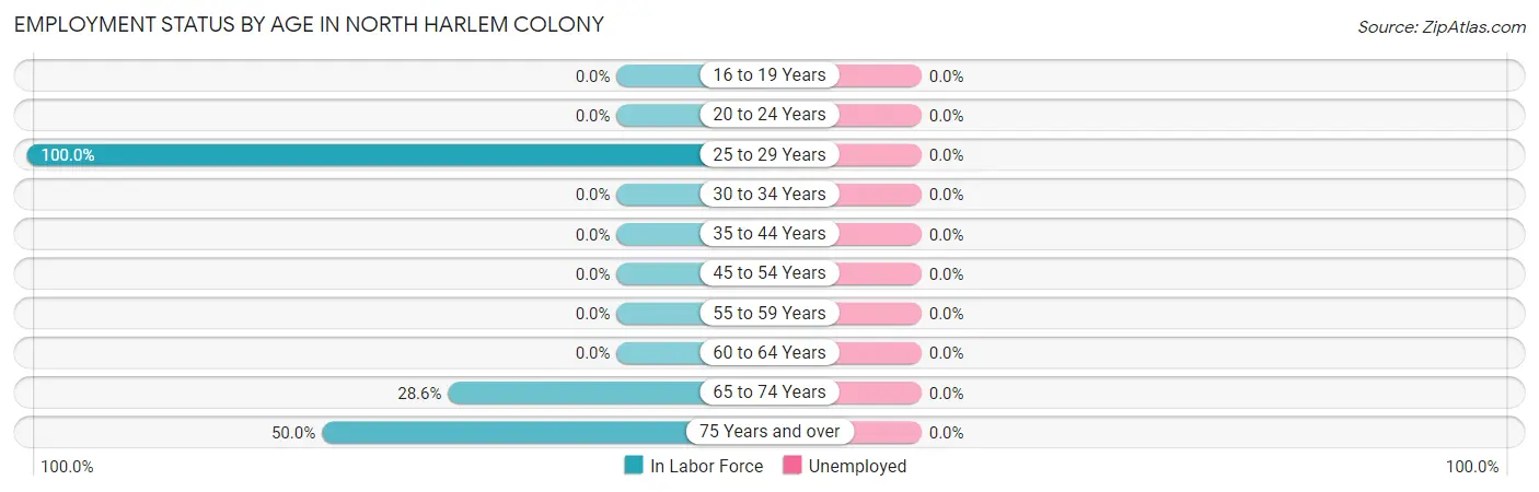Employment Status by Age in North Harlem Colony