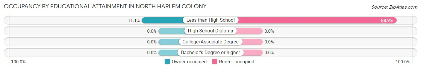 Occupancy by Educational Attainment in North Harlem Colony