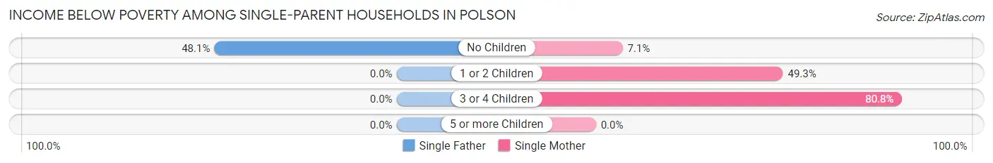 Income Below Poverty Among Single-Parent Households in Polson