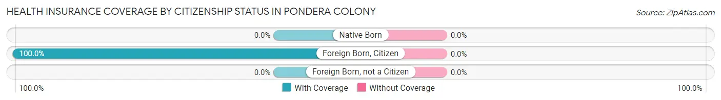 Health Insurance Coverage by Citizenship Status in Pondera Colony
