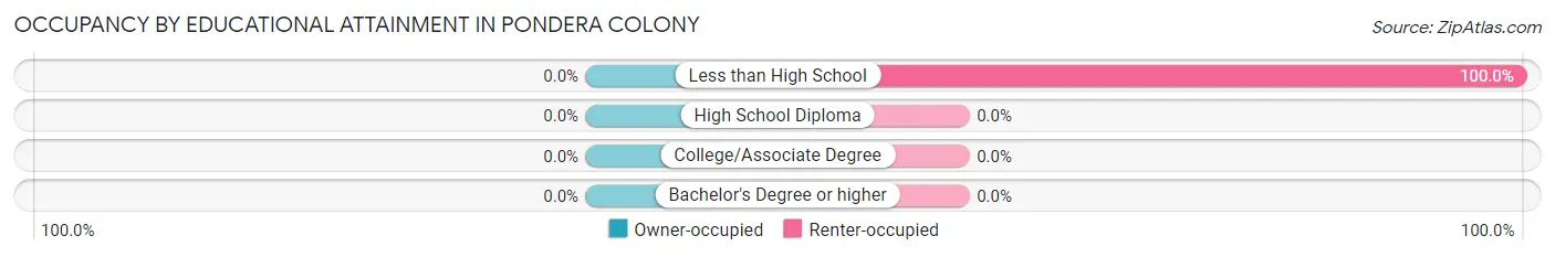 Occupancy by Educational Attainment in Pondera Colony
