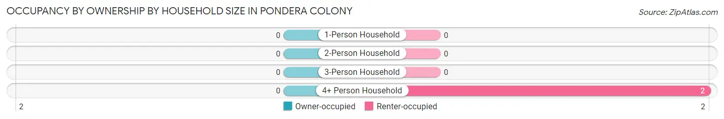 Occupancy by Ownership by Household Size in Pondera Colony
