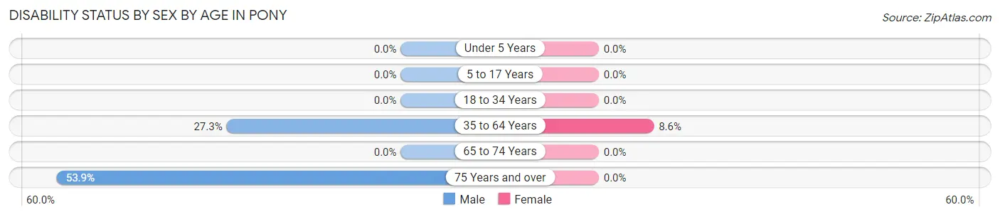 Disability Status by Sex by Age in Pony