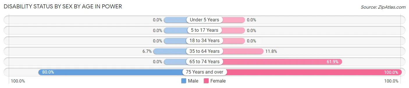 Disability Status by Sex by Age in Power