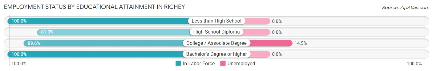 Employment Status by Educational Attainment in Richey