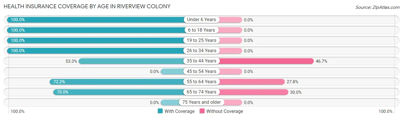 Health Insurance Coverage by Age in Riverview Colony
