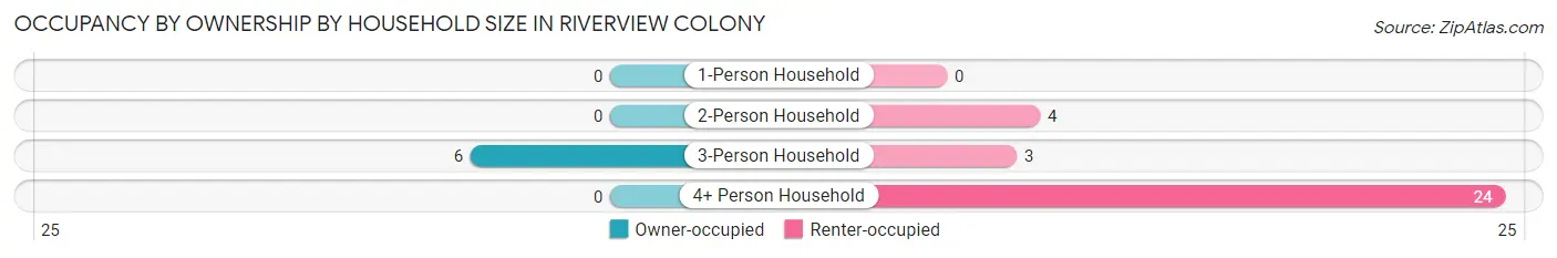 Occupancy by Ownership by Household Size in Riverview Colony