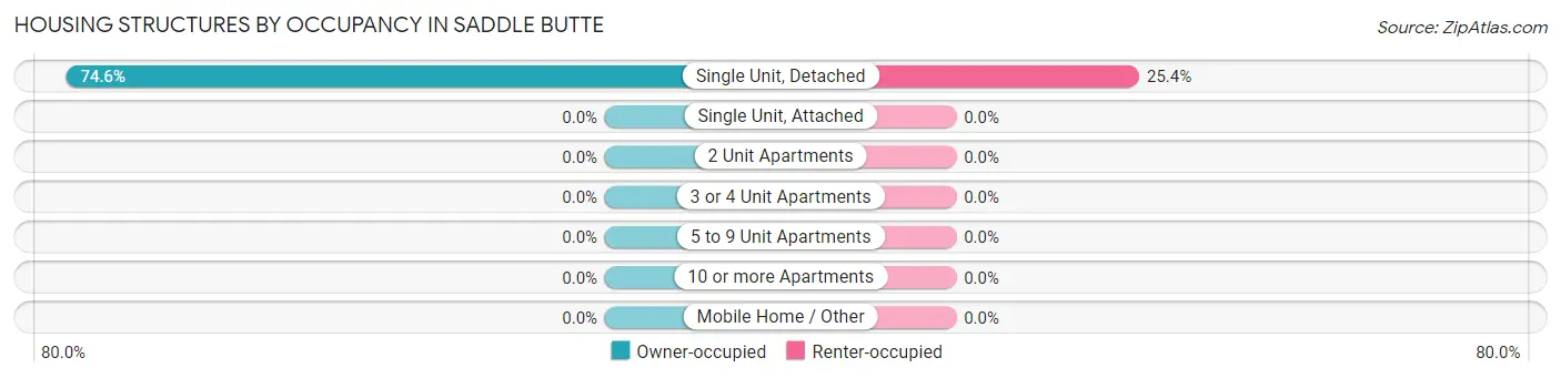 Housing Structures by Occupancy in Saddle Butte