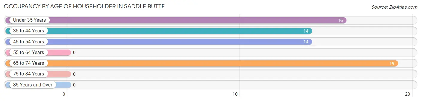 Occupancy by Age of Householder in Saddle Butte