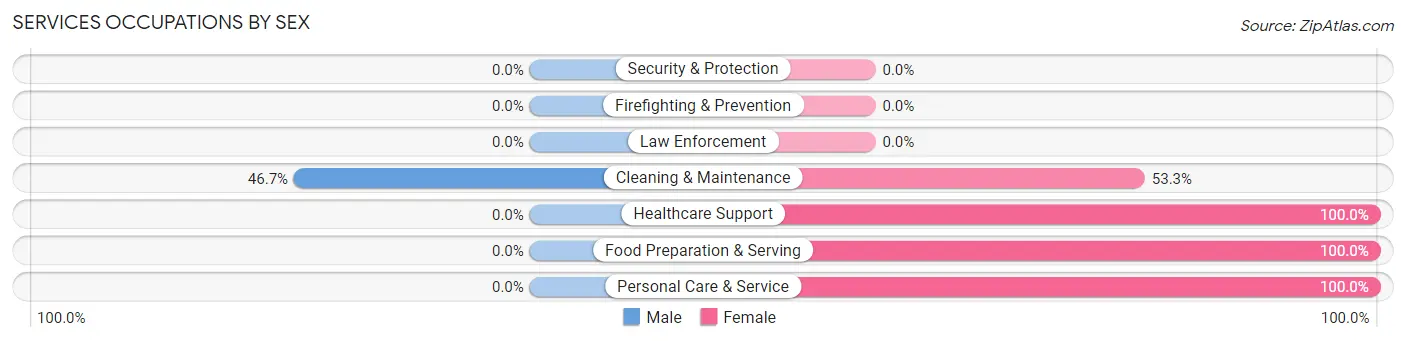 Services Occupations by Sex in Savage