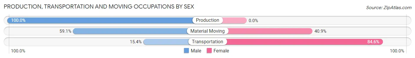 Production, Transportation and Moving Occupations by Sex in Scobey