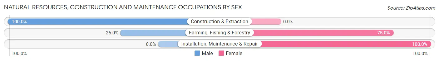 Natural Resources, Construction and Maintenance Occupations by Sex in Sunburst