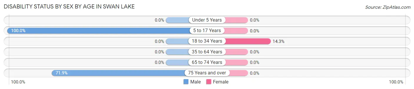 Disability Status by Sex by Age in Swan Lake