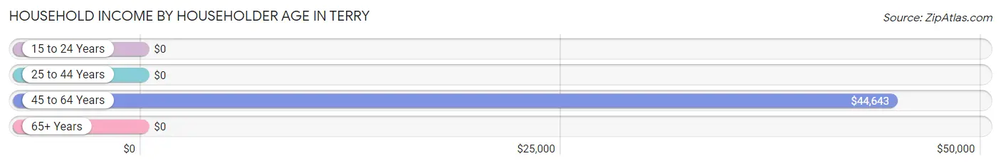 Household Income by Householder Age in Terry