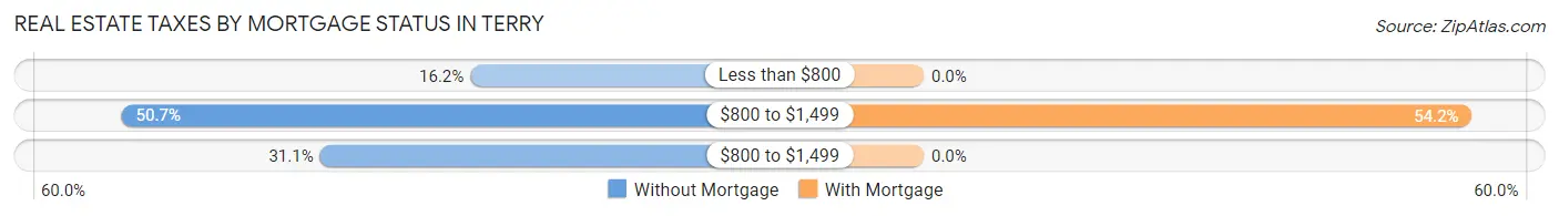 Real Estate Taxes by Mortgage Status in Terry