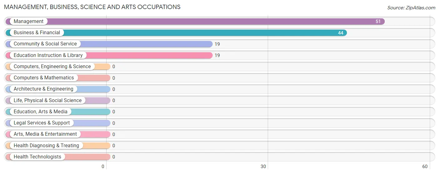 Management, Business, Science and Arts Occupations in The Silos