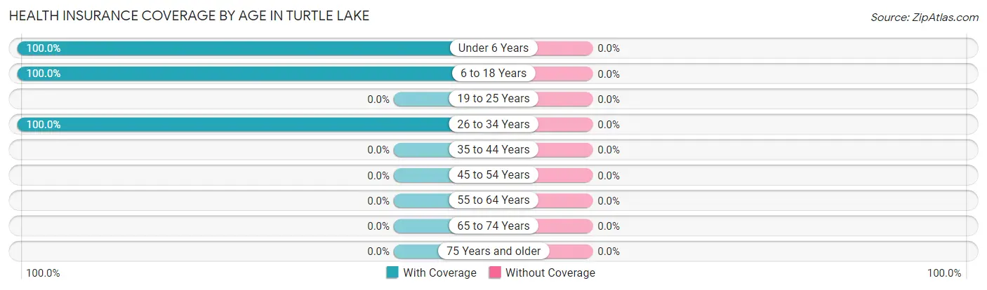 Health Insurance Coverage by Age in Turtle Lake