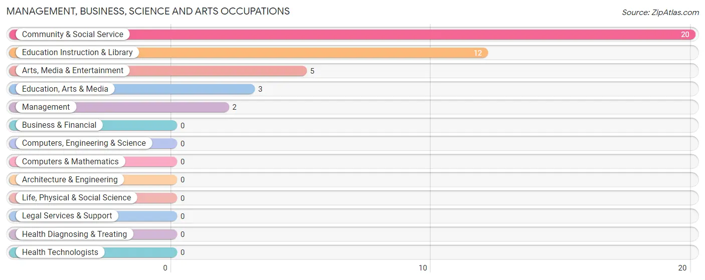 Management, Business, Science and Arts Occupations in Twin Bridges