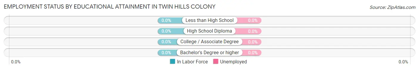 Employment Status by Educational Attainment in Twin Hills Colony