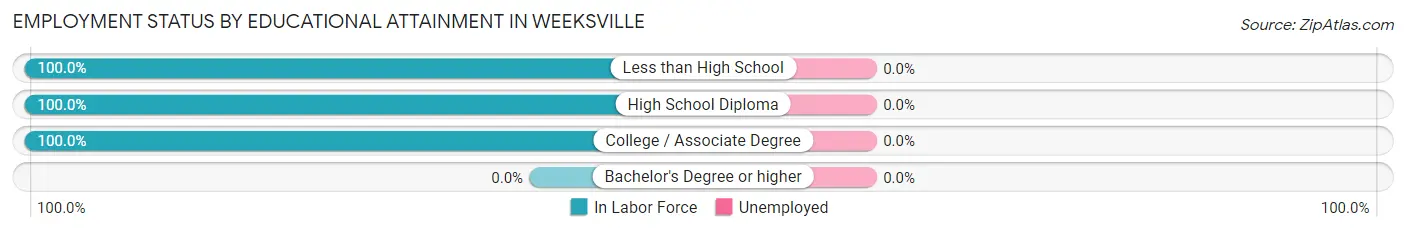 Employment Status by Educational Attainment in Weeksville