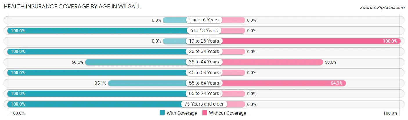 Health Insurance Coverage by Age in Wilsall