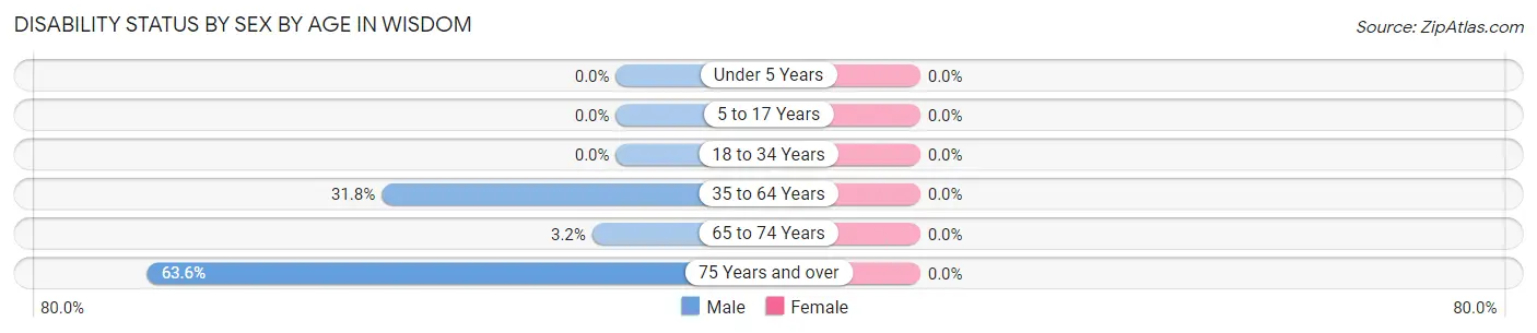 Disability Status by Sex by Age in Wisdom