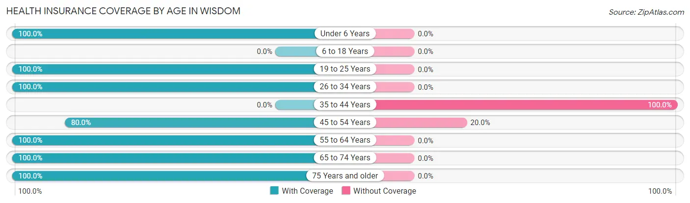 Health Insurance Coverage by Age in Wisdom