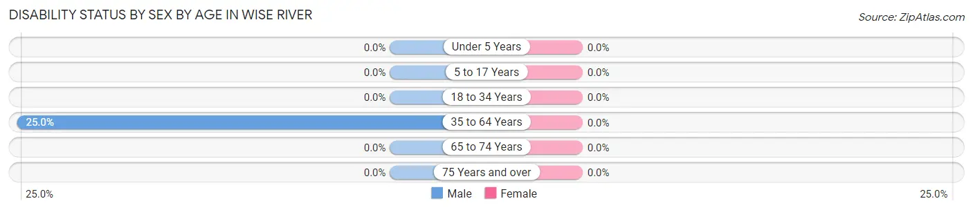 Disability Status by Sex by Age in Wise River