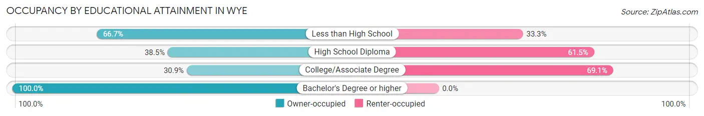 Occupancy by Educational Attainment in Wye