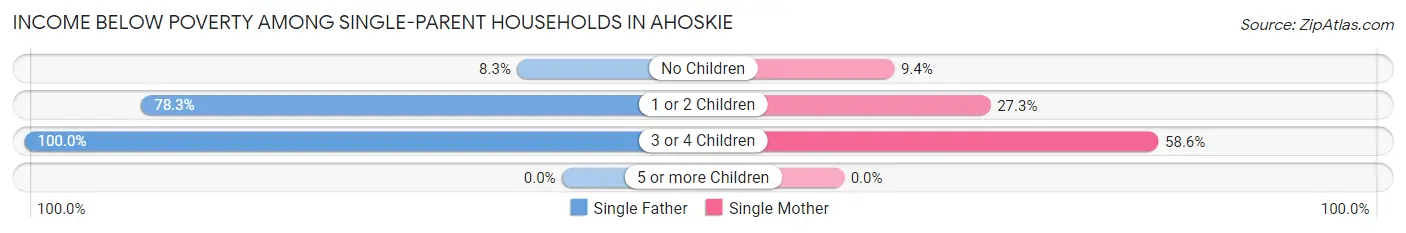 Income Below Poverty Among Single-Parent Households in Ahoskie