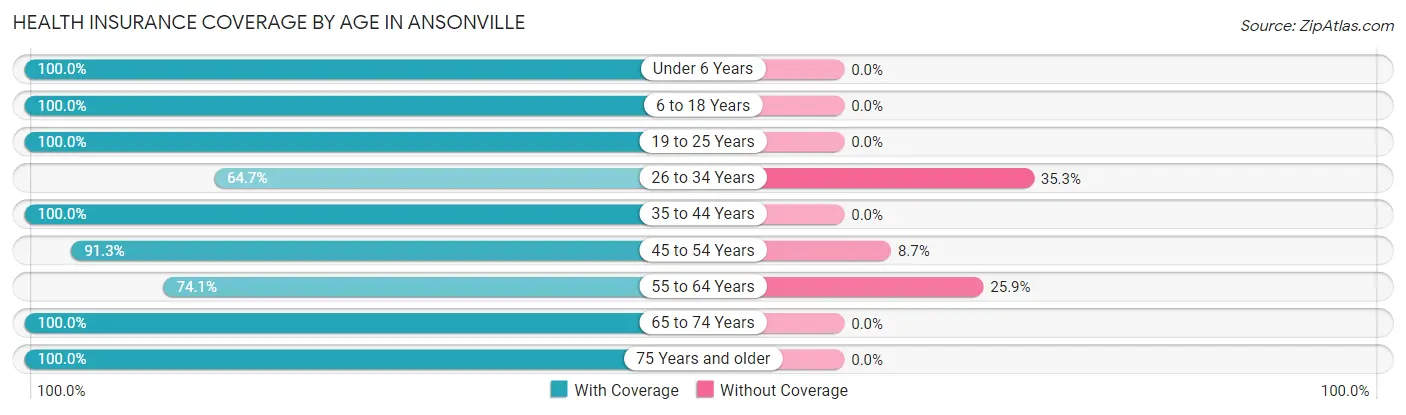 Health Insurance Coverage by Age in Ansonville