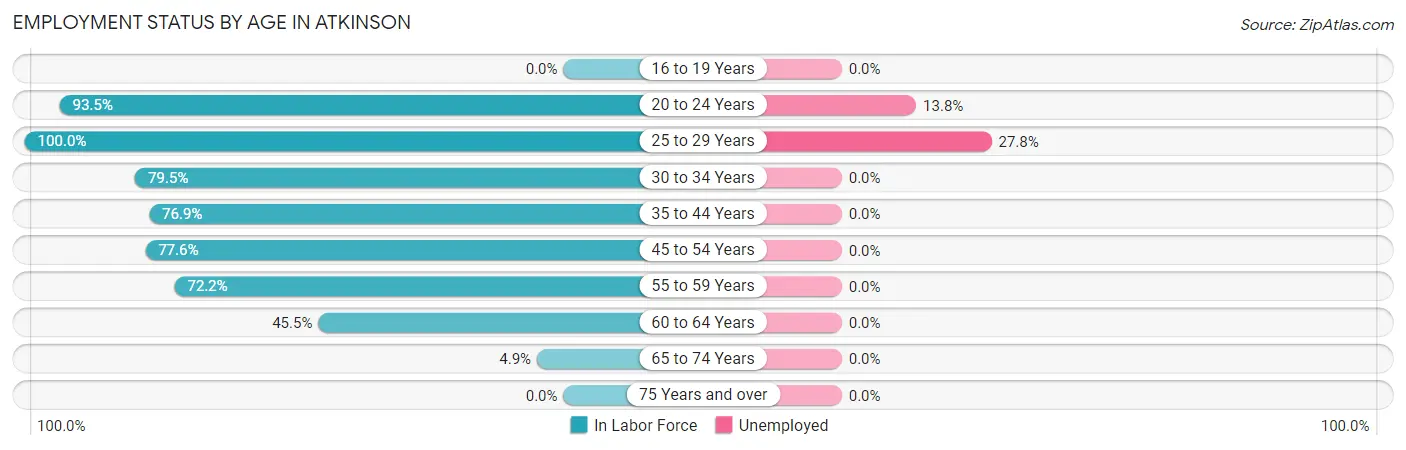 Employment Status by Age in Atkinson
