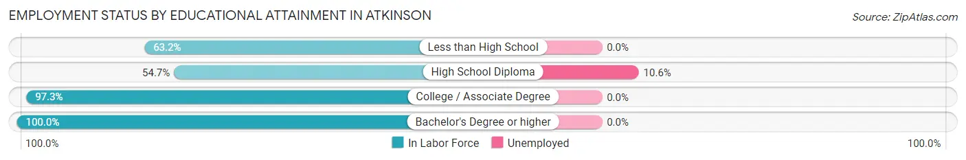 Employment Status by Educational Attainment in Atkinson