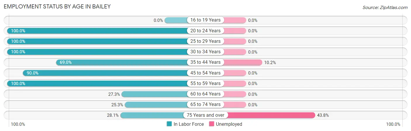 Employment Status by Age in Bailey