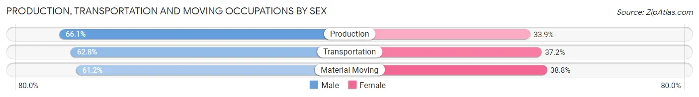 Production, Transportation and Moving Occupations by Sex in Bessemer City