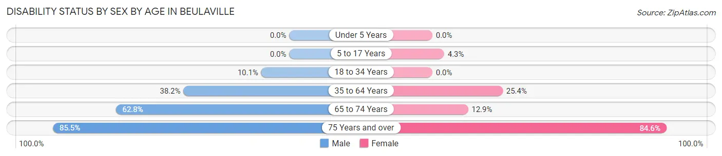 Disability Status by Sex by Age in Beulaville