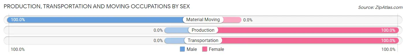 Production, Transportation and Moving Occupations by Sex in Bolivia