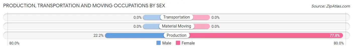 Production, Transportation and Moving Occupations by Sex in Bryson City