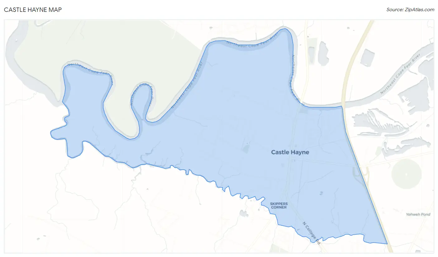 Castle Hayne Map