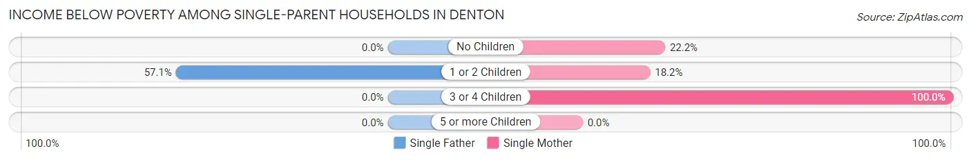 Income Below Poverty Among Single-Parent Households in Denton
