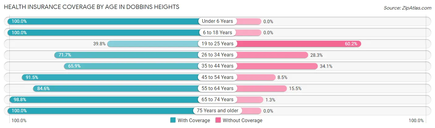 Health Insurance Coverage by Age in Dobbins Heights